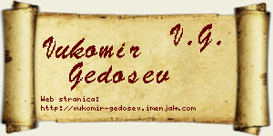 Vukomir Gedošev vizit kartica